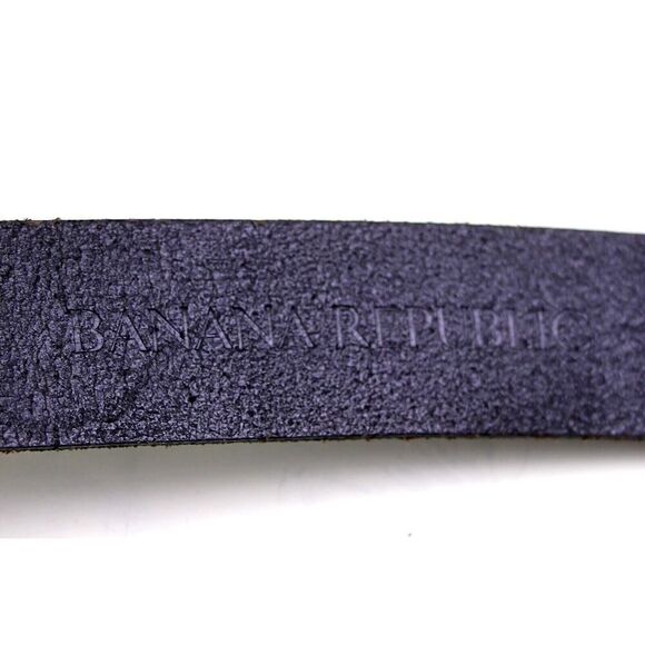 Banana Republic BLACK REAL LEATHER 1 1/8"Wd CASUAL DRESS WOMEN'S BELT Sz L (C73 - Picture 7 of 16